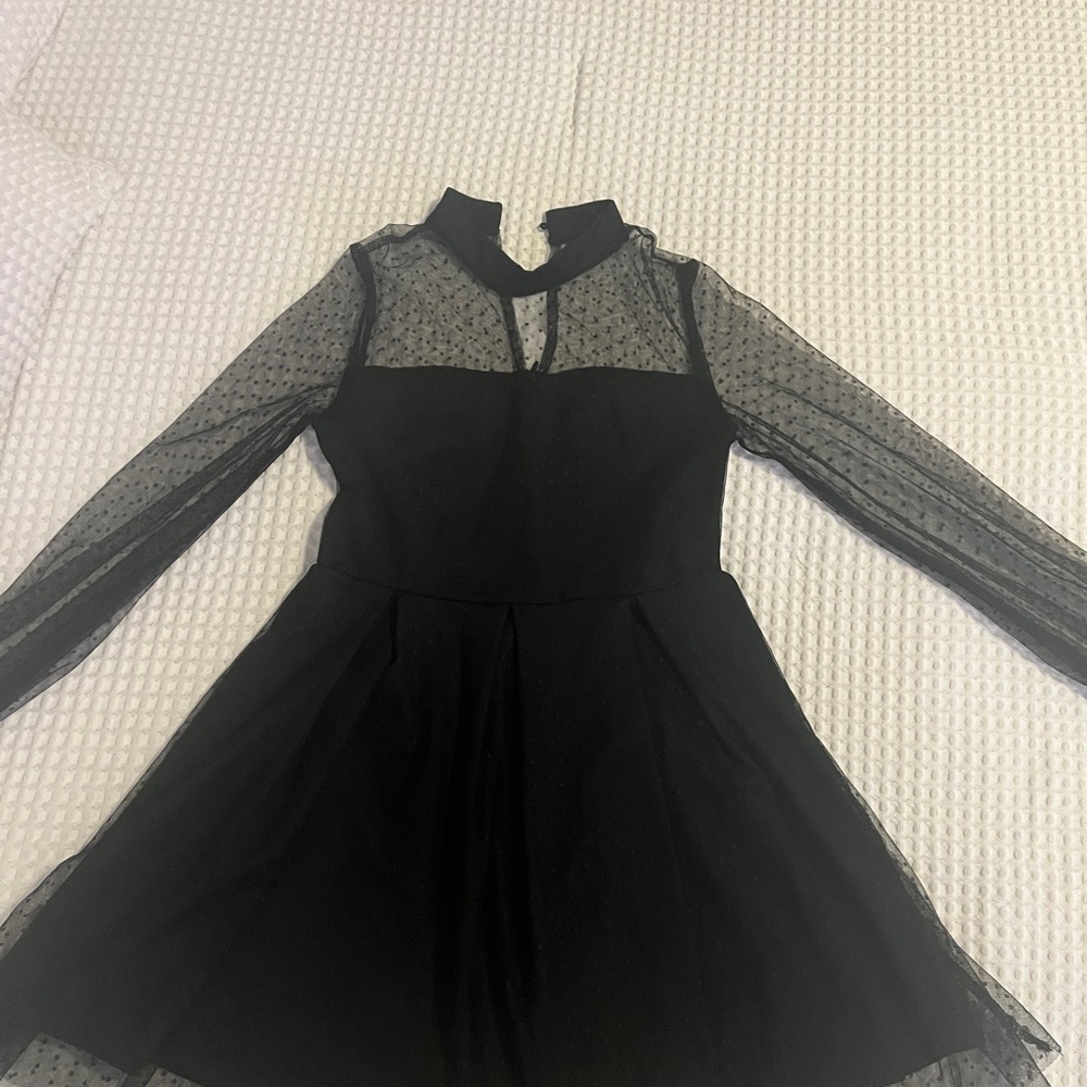 Girls Elegant Black Dress 8Y